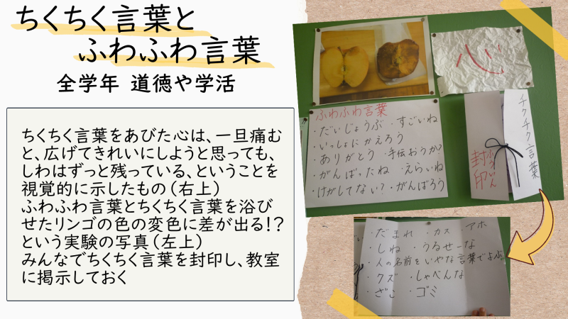 授業　アイラボ（ちくちく言葉とふわふわ言葉）